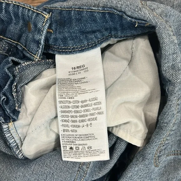 Levi’s Girls Denim Shortalls Size 16 Regular like new - Picture 12 of 12